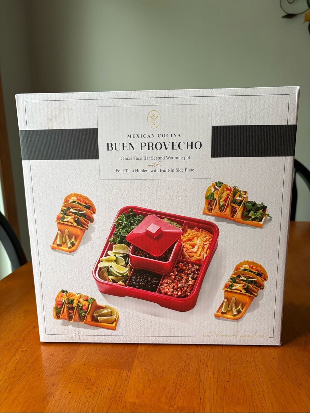 Deluxe Taco Bar Set with Warming Pot – New in Box